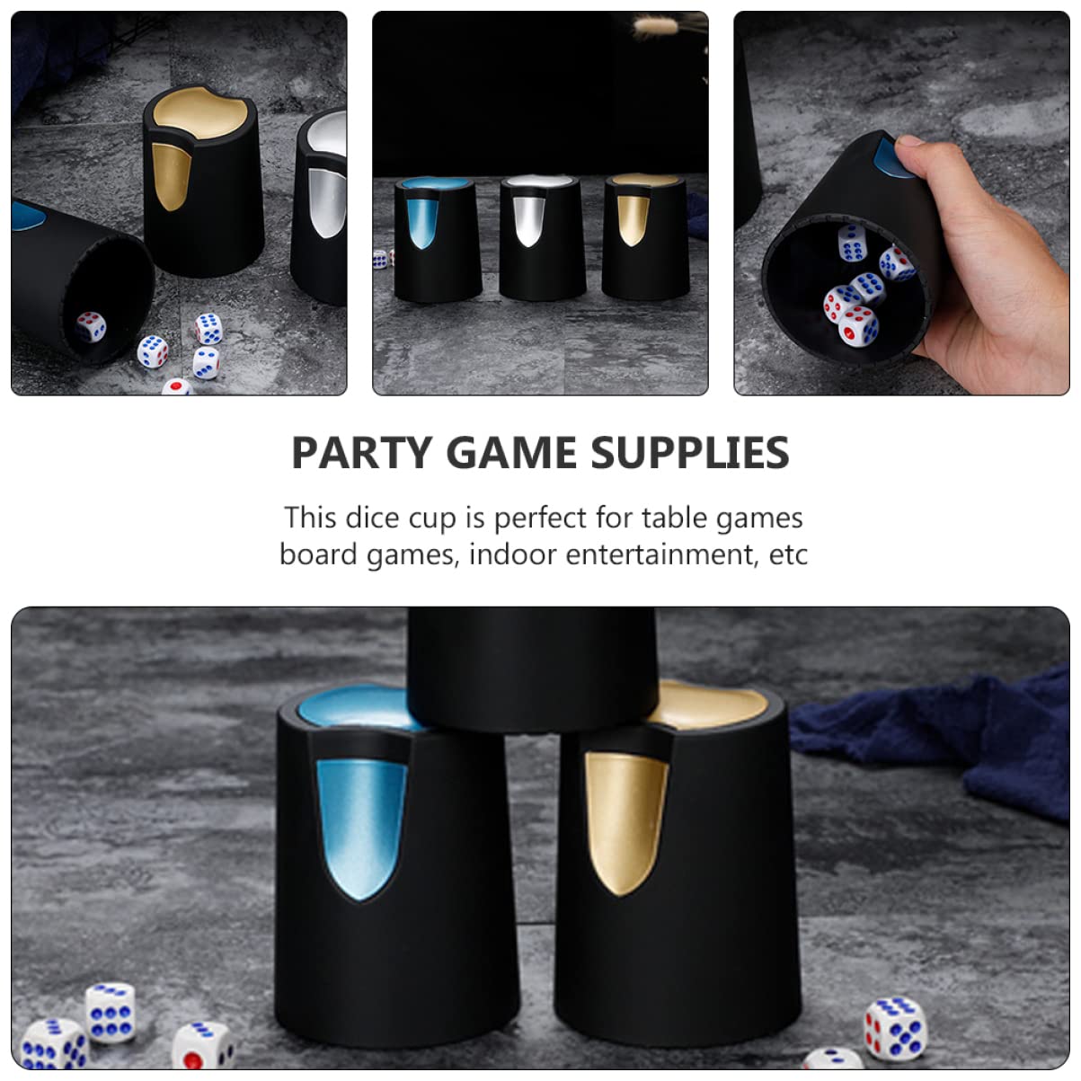 ifundom Dice Cup Clock Bar Dice Container Przenośny Kubek Do Gry W Kości Do Gier Ktv Praktyczne Akcesoria Do Gier