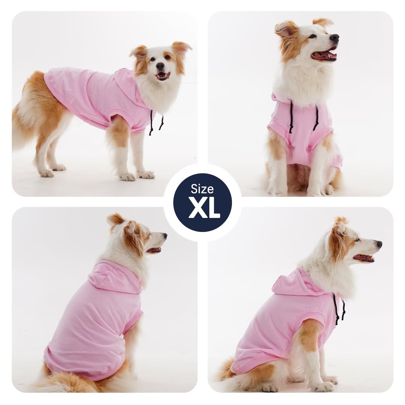 IECOii Kapuzenpullis für Hunde,Hunde Kapuzenpulli,Pullover Dog Hoodie Sweatshirt,Haustier Hund Kapuzen Kleidung,Hundepullover für Mittelgroße, Große und Extra Große Hund (kein Vliesstoff),M-4XL
