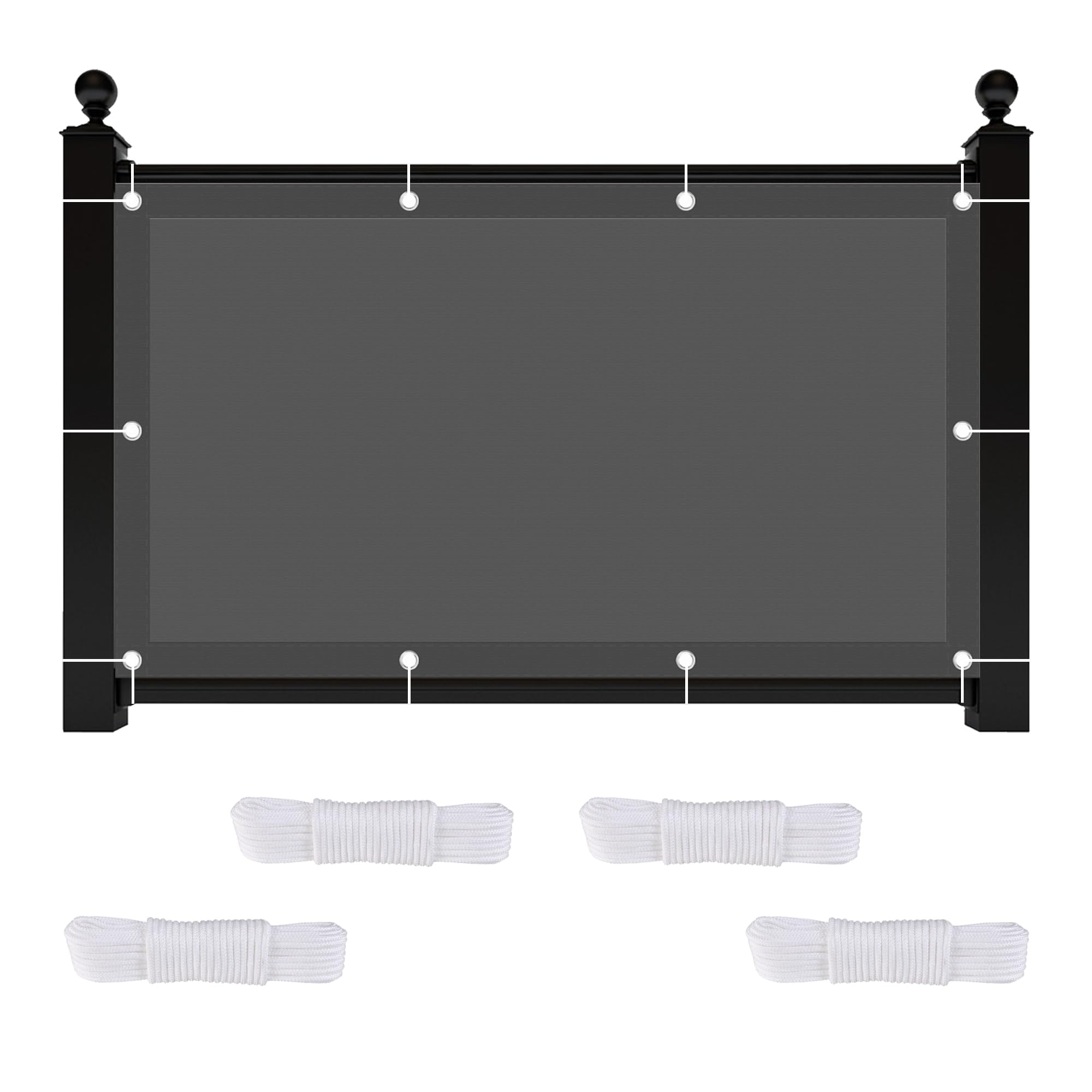 Toile d'ombrage pergola 1.8x10m gris foncé pour votre grand jardin