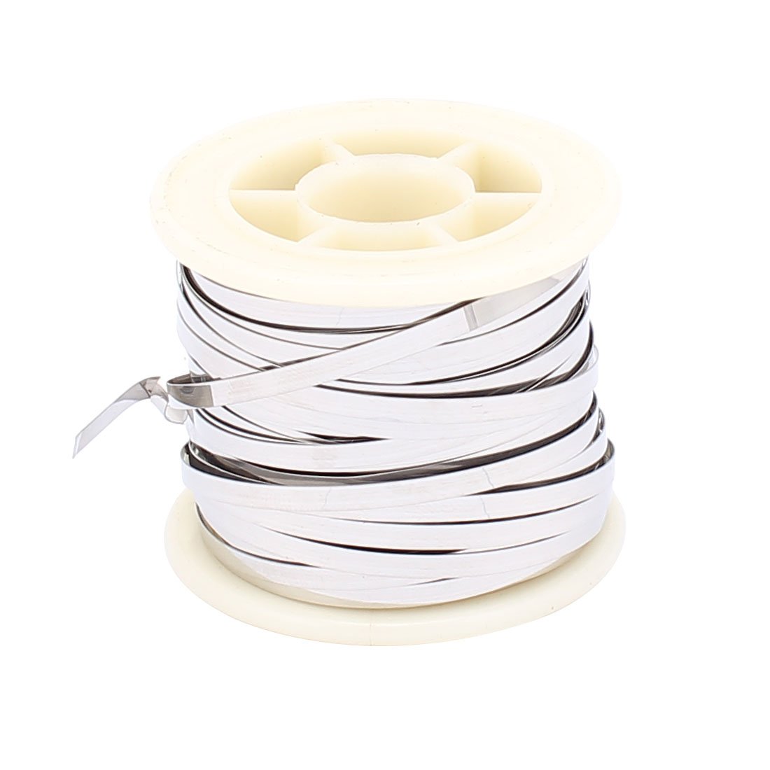 Sourcingmap 15M 49Ft 0.2x3mm Nichrome Flat Heater Wire for Heating Elements