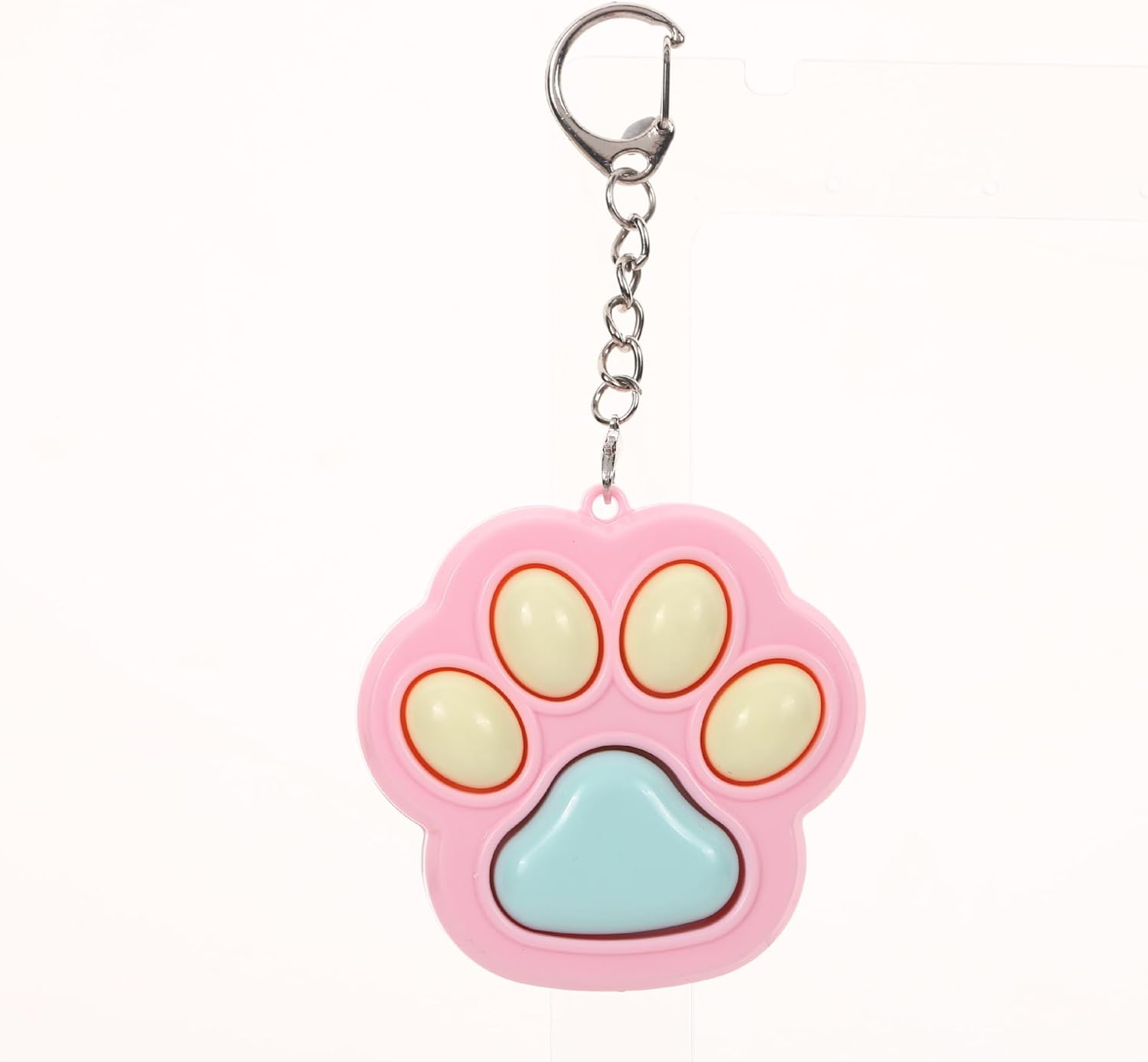 Zioyihan 3 Pcs Cat Paw Fidget Toys Fidget Keychain, Clicker Toys Mini Sensory Toy Anxiety and Stress Relief for Adults