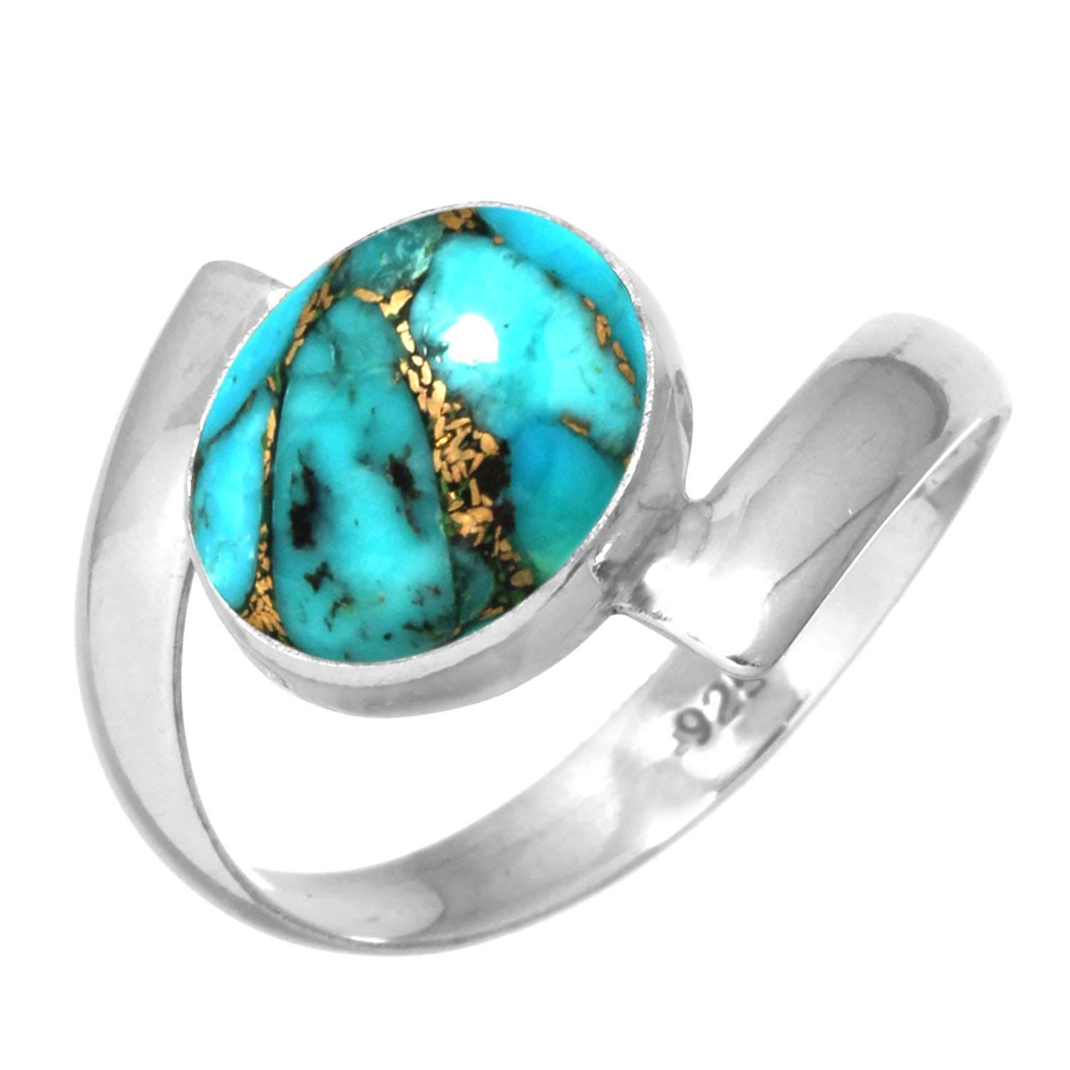 Tiger Eye, Pearl, Crystal, Agate Oval Handmade Ring Genuine 925 Sterling Silver Boho Natural Gemstone Jewelry For Women-image-19