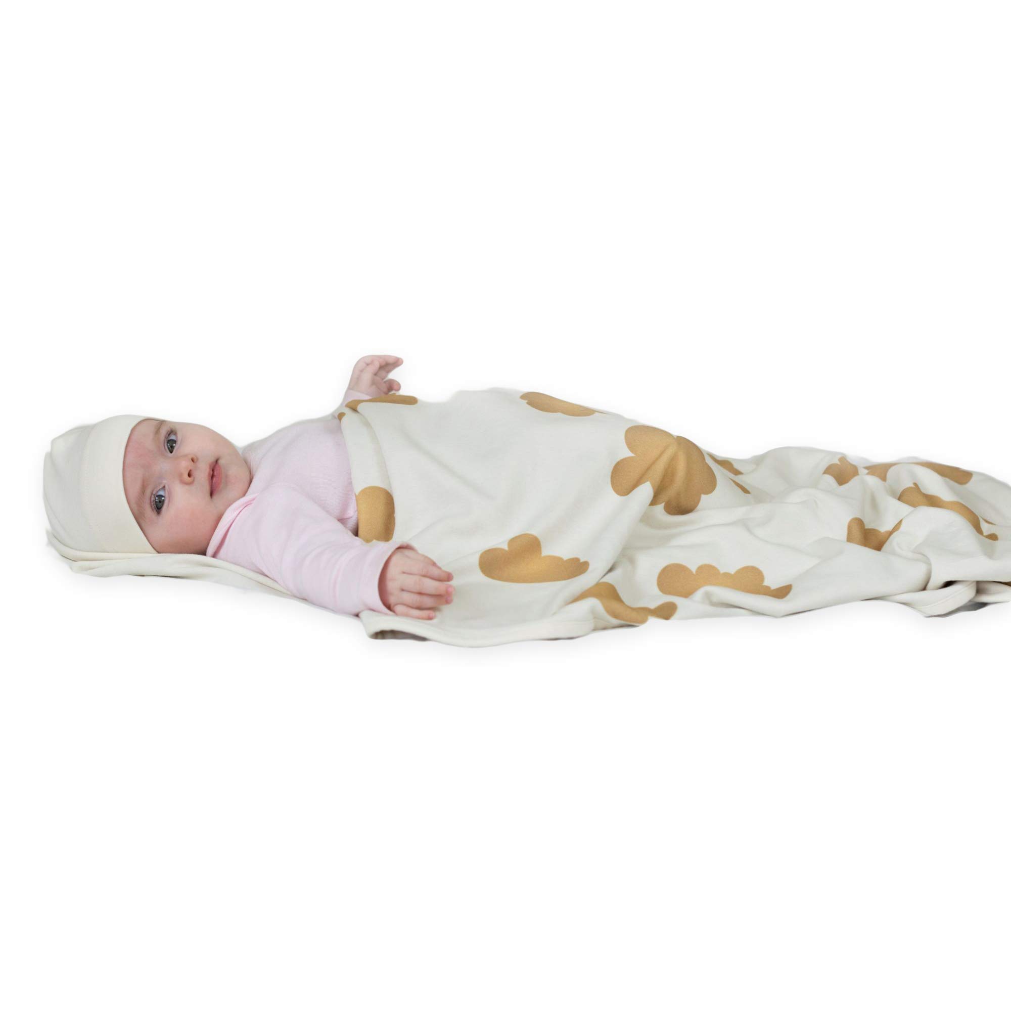 Coperta in lana per neonati e bambini | 100% lana merino strato interno e 100% cotone organico | regolazione della temperatura | Extra Large | morbida coperta comfort | (TAN)