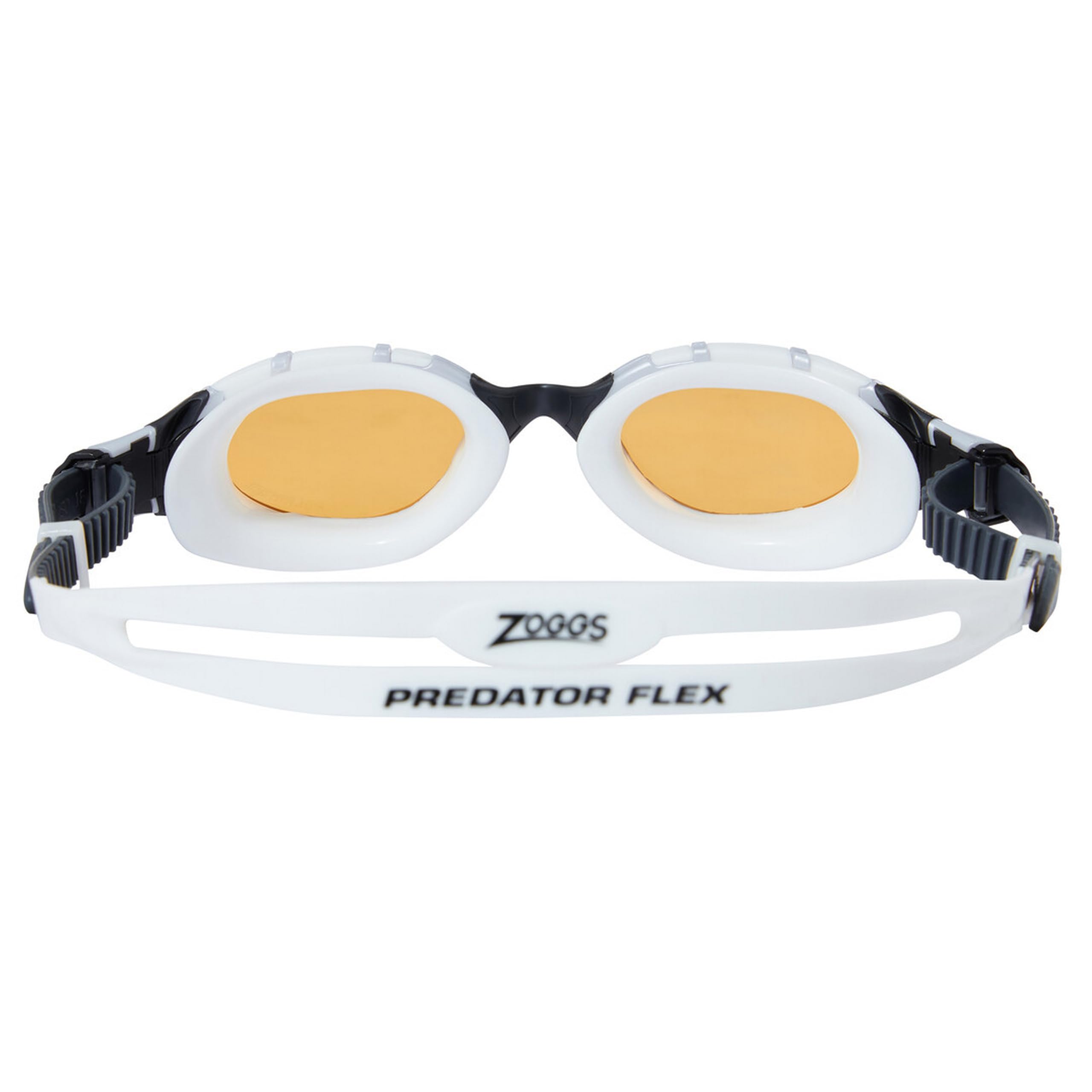 Zoggs Original Predator Flex Adult Swimming Goggles, Polarised Ultra Lens/White/Black - Image 4
