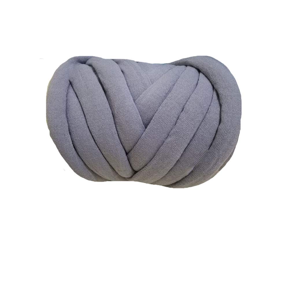 80 Meters Vegan Chunky Tube Yarn Jumbo Cotton Braid Giant Yarn Grey Braid Chunky Yarn,DIY Roving Yar