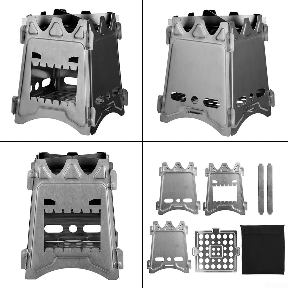 Réchaud à bois léger et portable pour camping, randonnée, camping, pique-nique
