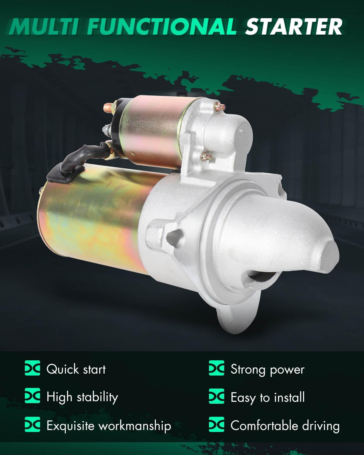 SCITOO Starter Motor fit for Buick for Rainier 2004-2005,for Chevrolet for Colorado 2004-2006,for Chevrolet for Trailblazer 2002-2005 Replacement Starter 10465527