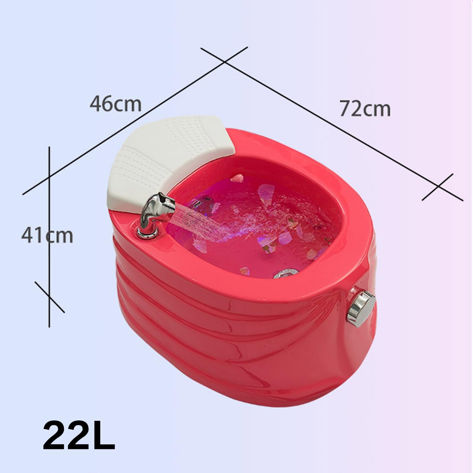 Fußmassagegerät, Spa, Fußbäder Und Spas, Pediküre Fußbad, Acryl-Fußbad, Acryl-Fußbad, Boden-Fußmassagebecken, Speziell Für Hotel Foot Bath Club (Color : Rosso)