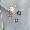 Lot de 10 jolies broches Sakura en émail pour manteau, veste, chapeau, fleur de cerisier, accessoire de sac pour femme et homme, 1.7 x 1.7 cm, Pas de gemme #5