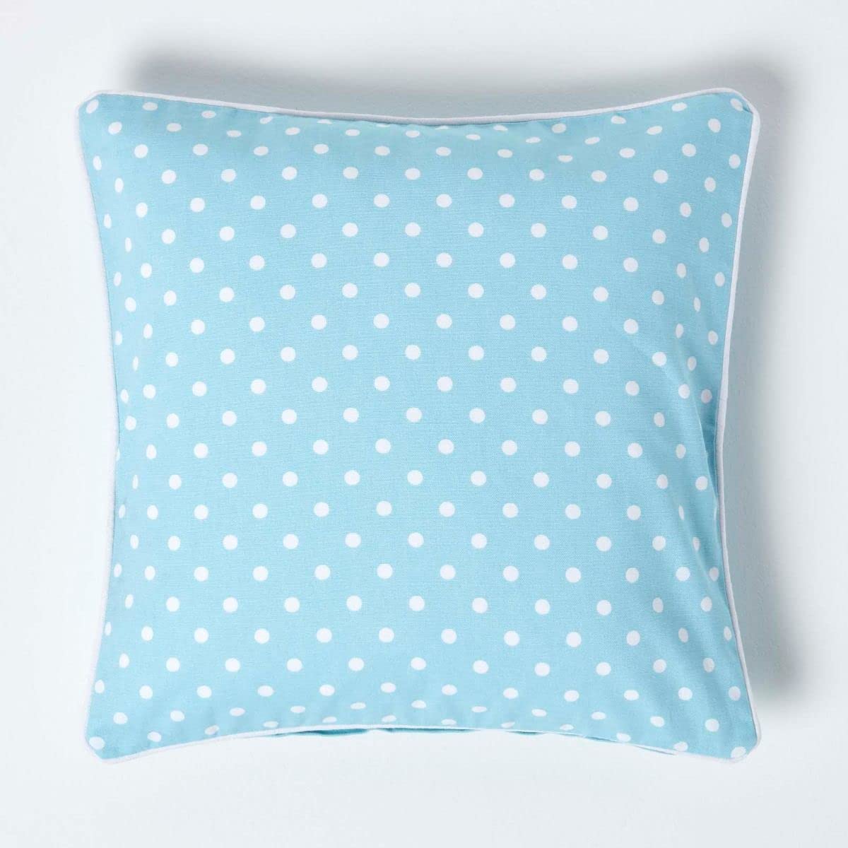B&Q -  Cotton Blue Polka Dots Cushion Cover45 X 45 Cm