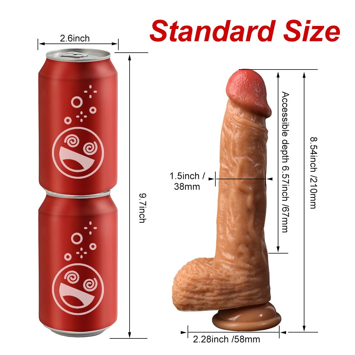 Amazon.com: ELF TAIL 8.5 Inch Hands Free Realistic Dildo with Strong  Suction Cups, Soft Skin Friendly Lifelike Huge Dildo Stimulates G-Spot and  Anal Training Adult Sex Toys for Men Women, Flesh :