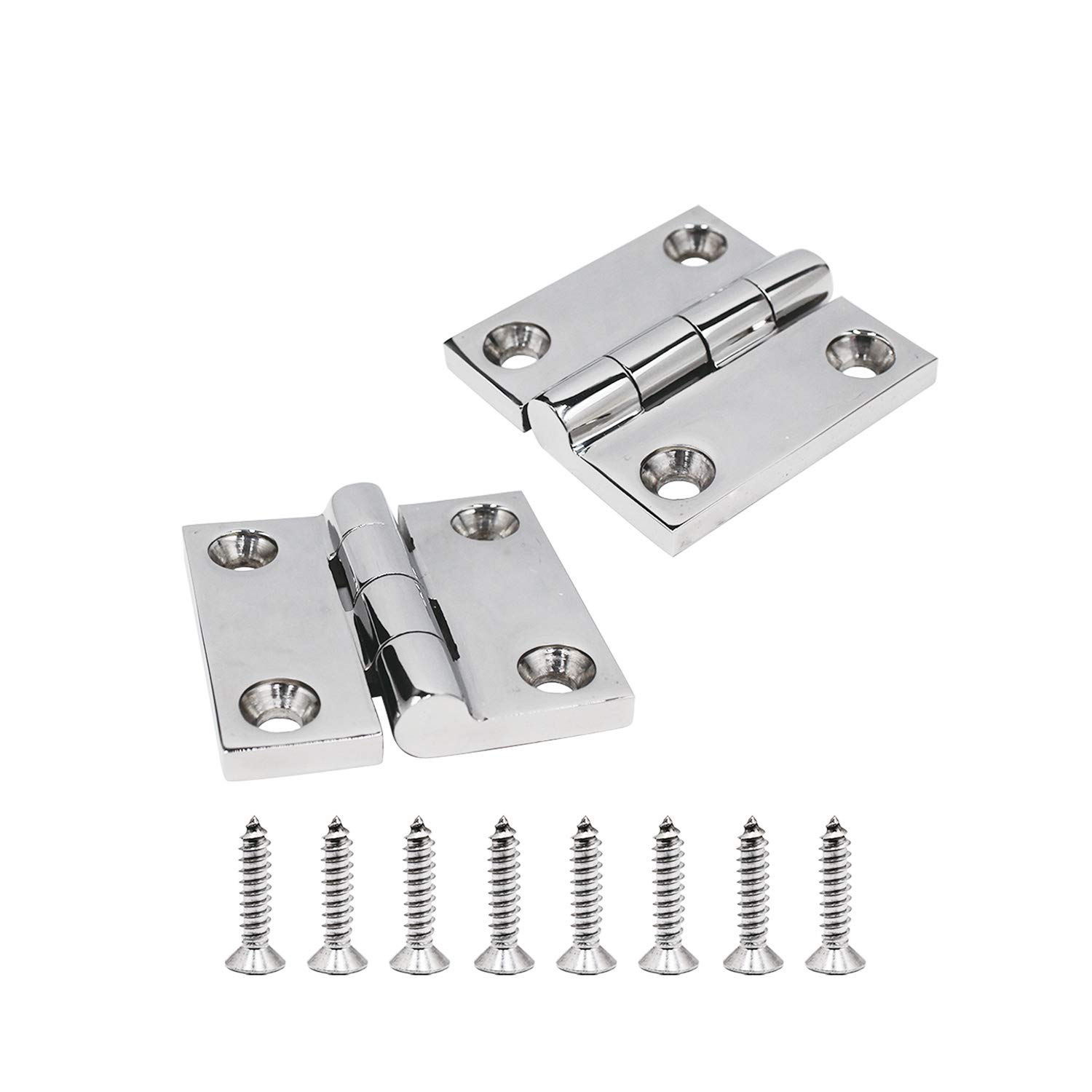 Buy Yanyu 2 Pcs 2" x 2" Boat Hinge Heavy Duty Flush Mount Hatch Hinge Butt Strap Hinges