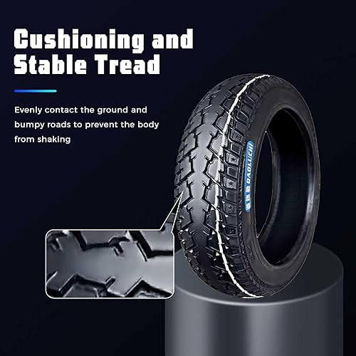 Miniatura 3 de Juego de neumáticos y tubos Ebike de 16 x 2.125 para bicicleta, diseño resistente de 8 niveles, neumático antipinchazo de 16 x 2.125 con tubo