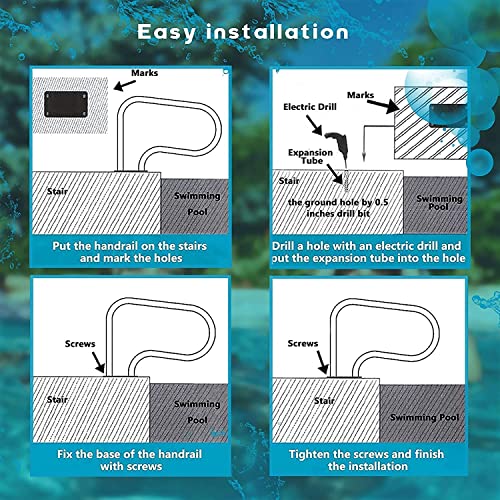 Barandilla para piscina de acero inoxidable 304 miniatura 6