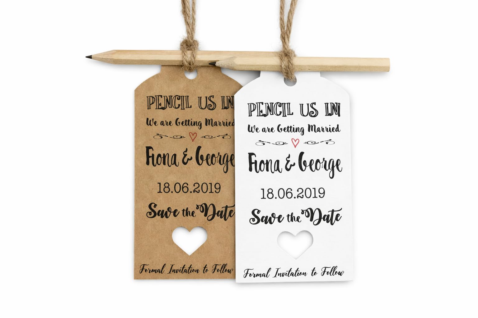 10X Pencil Us In Save The Date Wedding Invitation Evening Calendar Card Envelope 71203