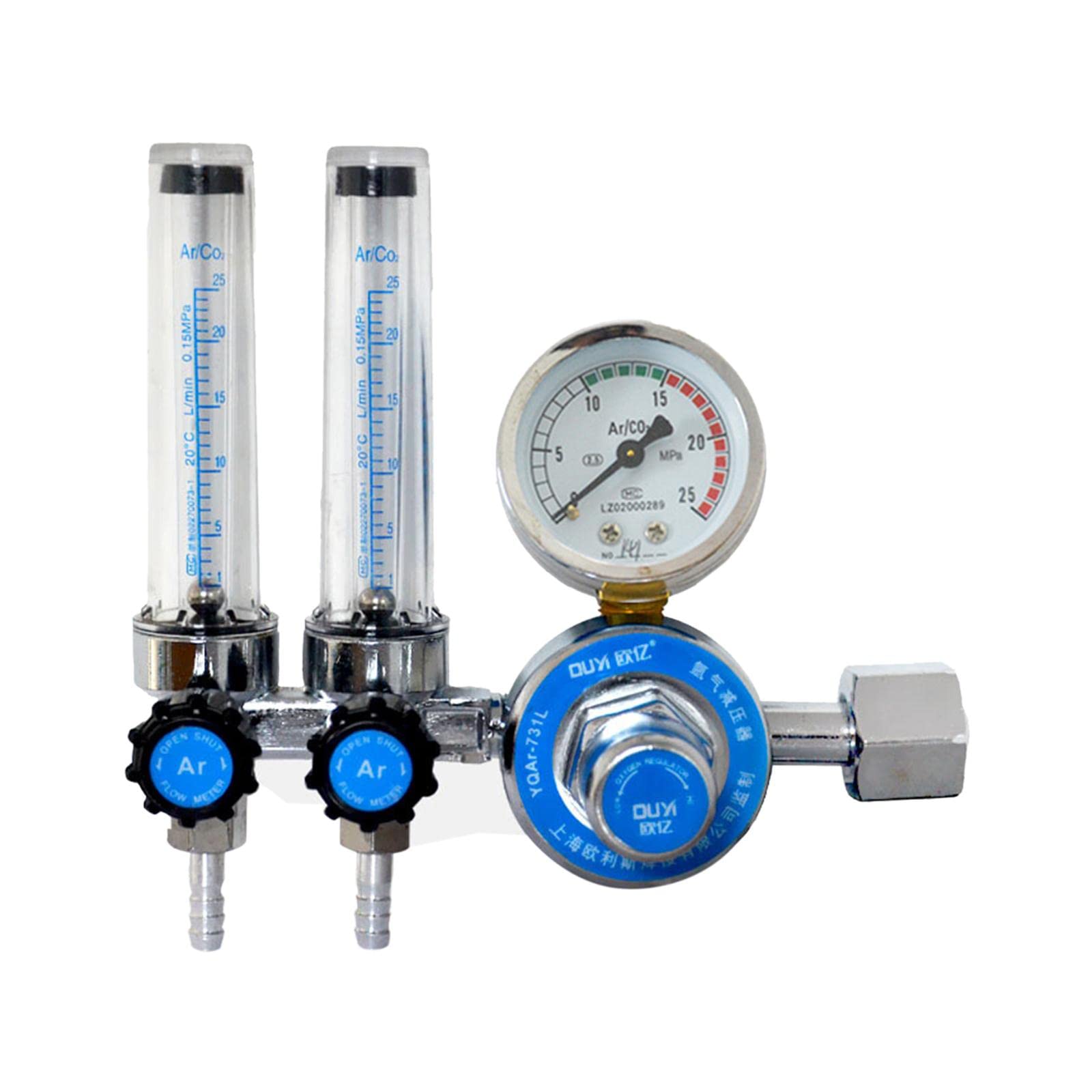Kbolae Argon/Co2 Mig Tig Flow Meter Flowmeter Gas Regulator Gauge Welding Double