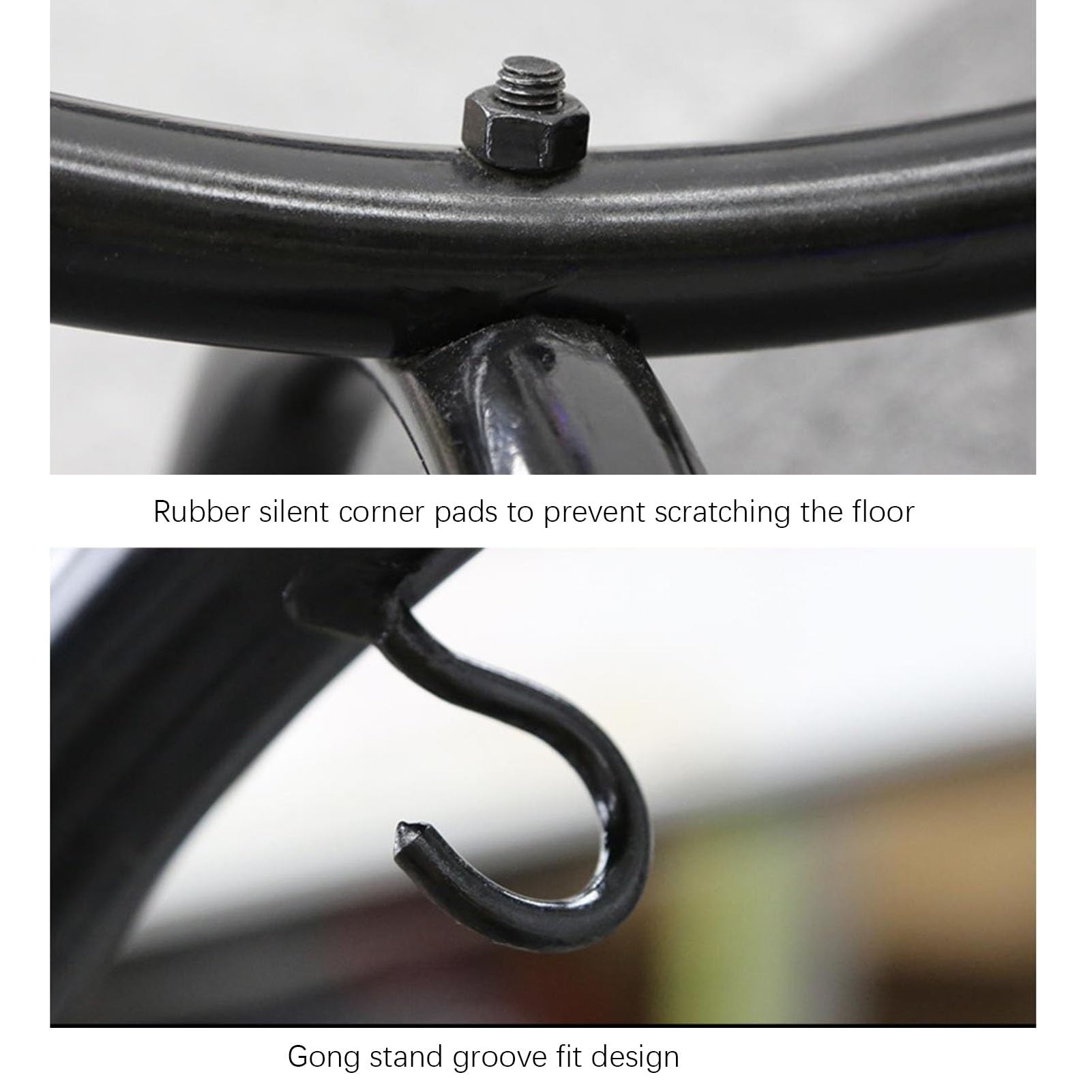 Chau Gong con supporto e battente in legno, strumento tradizionale cinese Fengshui per gruppi musicali e orchestra