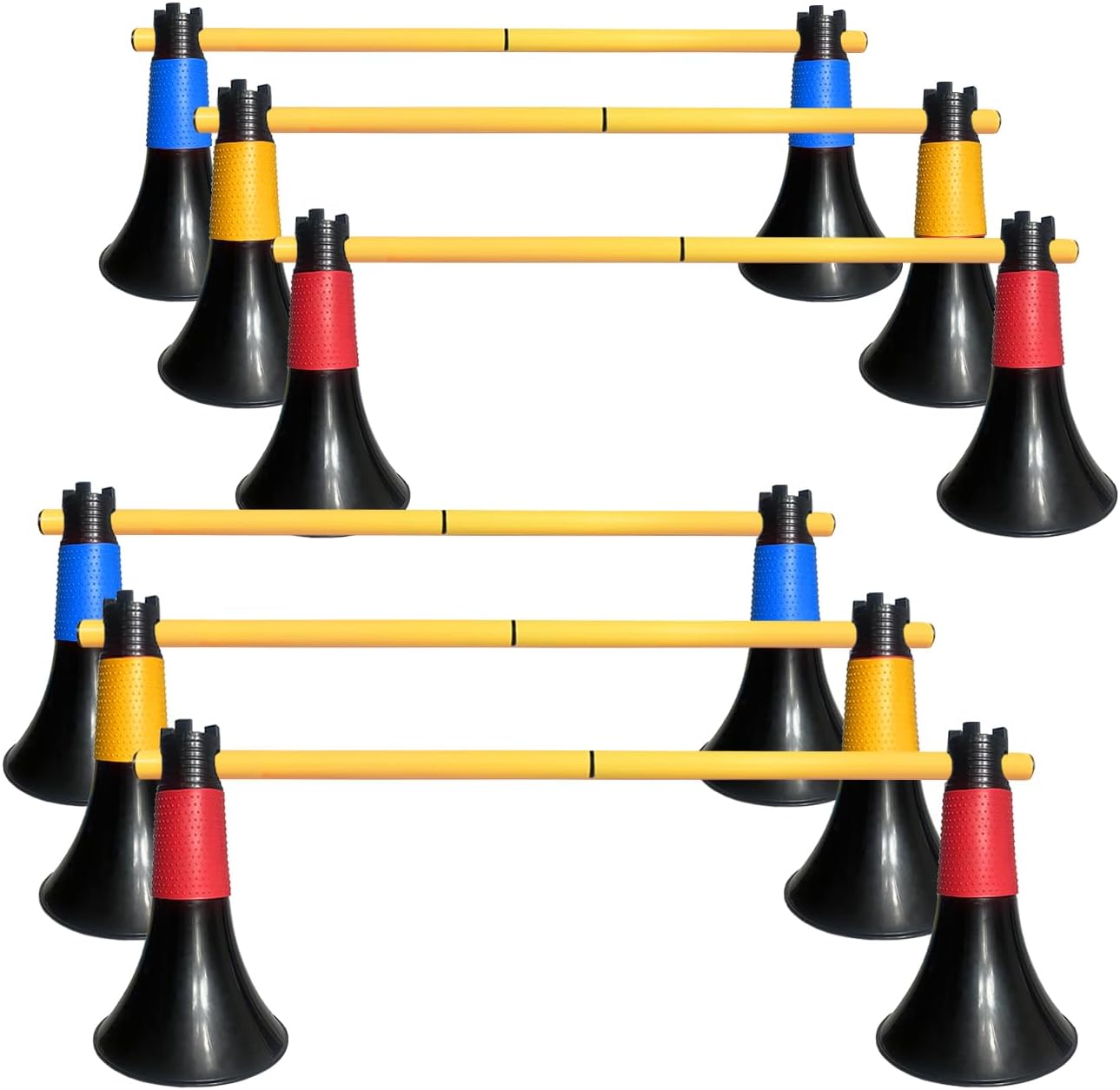 TNZMART Multifunctional Hurdles Agility Poles Basketball Practice Cones for Sports Soccer Football Training
