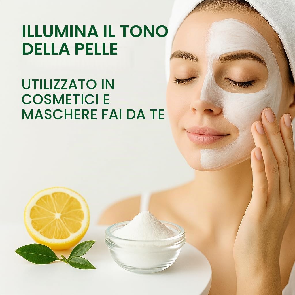 Gideli Vitamina C polvere 10 kg puro integratore alimentare acido L-ascorbico antiossidante sistema immunitario supporto