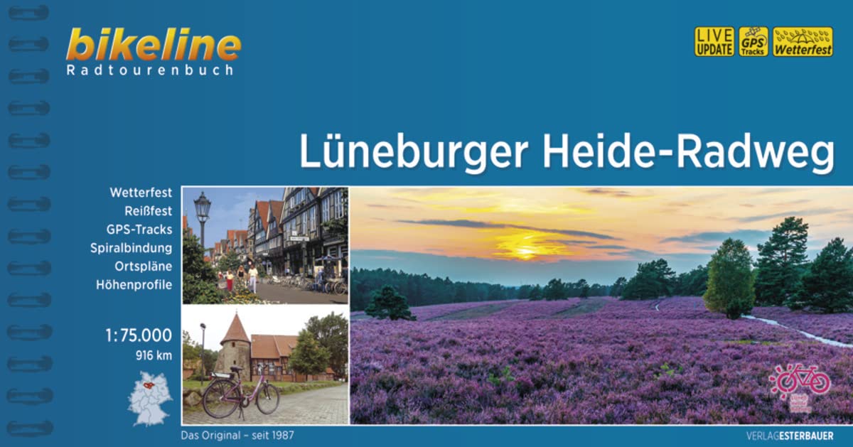 Lüneburger Heide Radweg: 1:75.000, 916 km, wetterfest/reißfest, GPS-Tracks Download, LiveUpdate (Radtourenbücher)