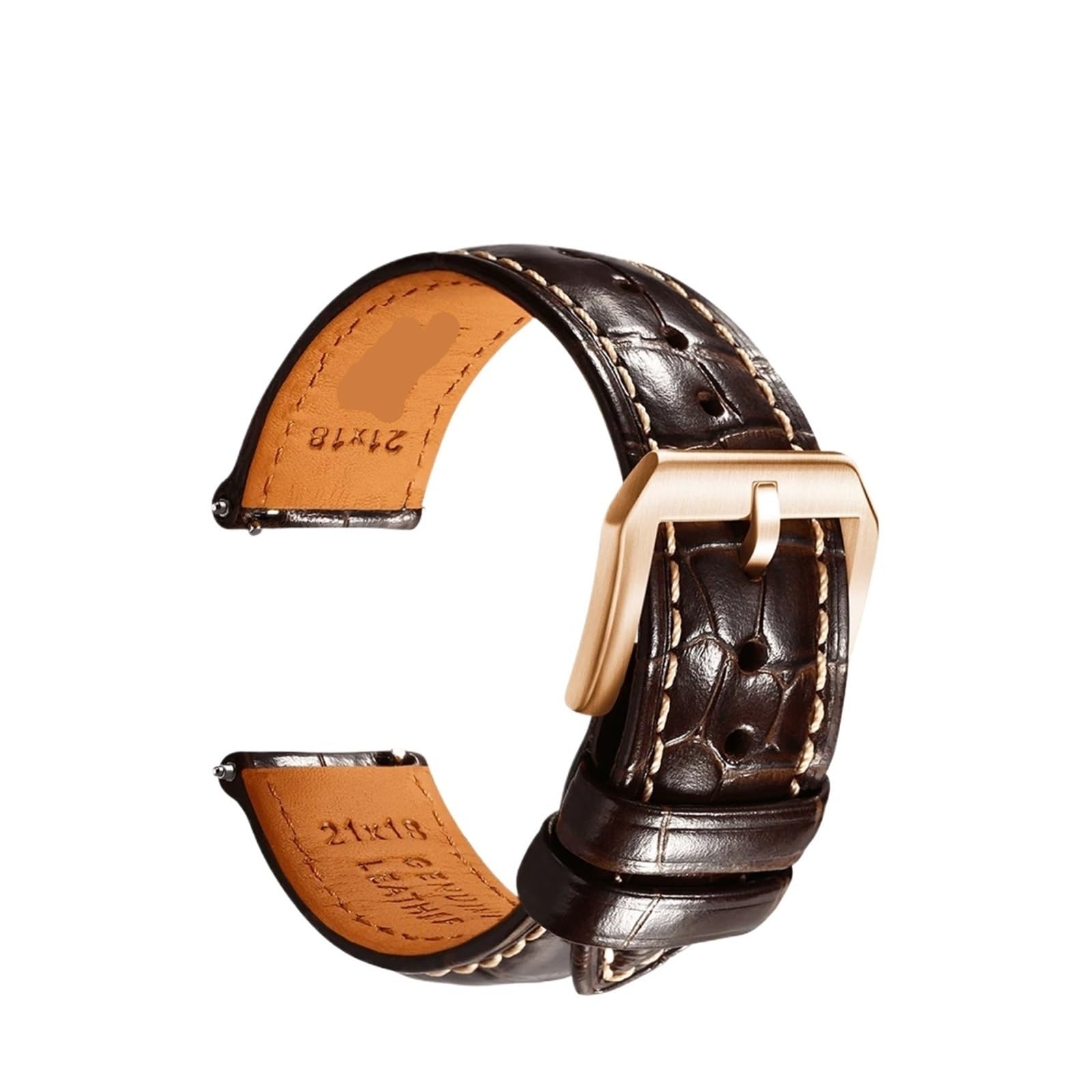 Genérico Correa de Reloj Cuero liberación rápida, Accesorios 20mm y 22mm, Pulseras compatibles con Banda