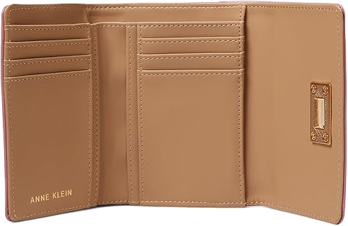 Miniatura 3 de Anne Klein Cartera AK con solapa mediana con cierre de giro esmaltado