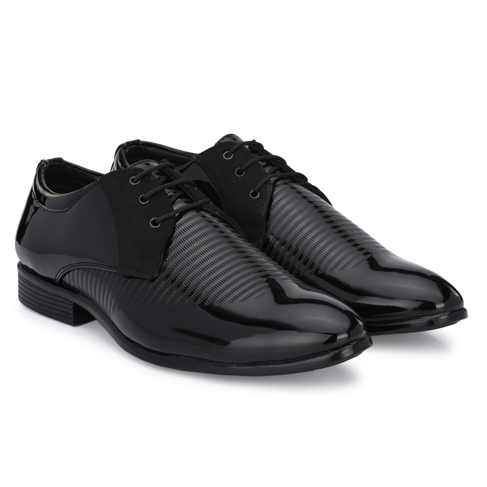 G L TrendCasual Double Color Tone Patent Leather Derby Shoe for Men