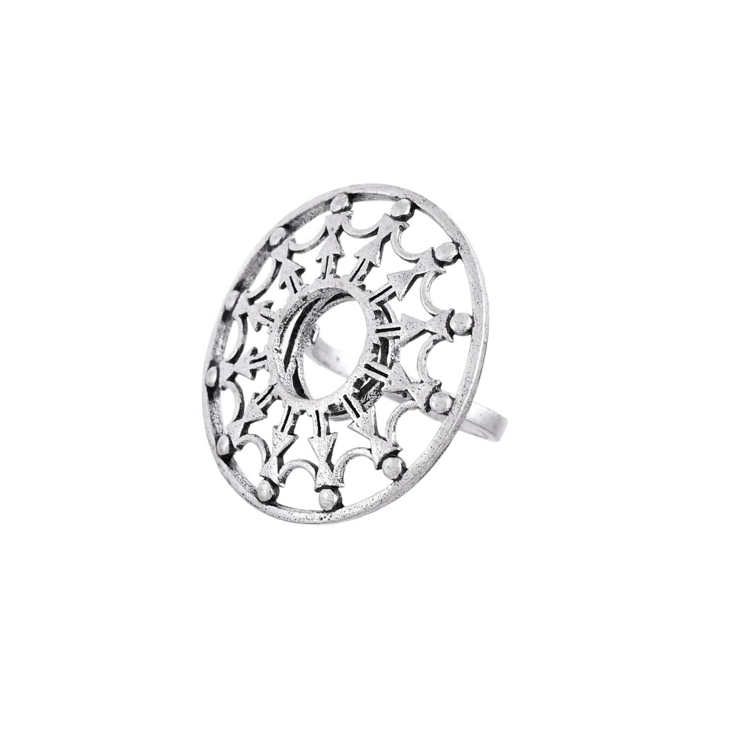 VOYLLA Warli Ghoomer Ring Statement Rings For Women|Enamel|Summer|Gift For Her|Oxidised| (B0D6NLKFN2) Amazon Price History, Amazon Price Tracker