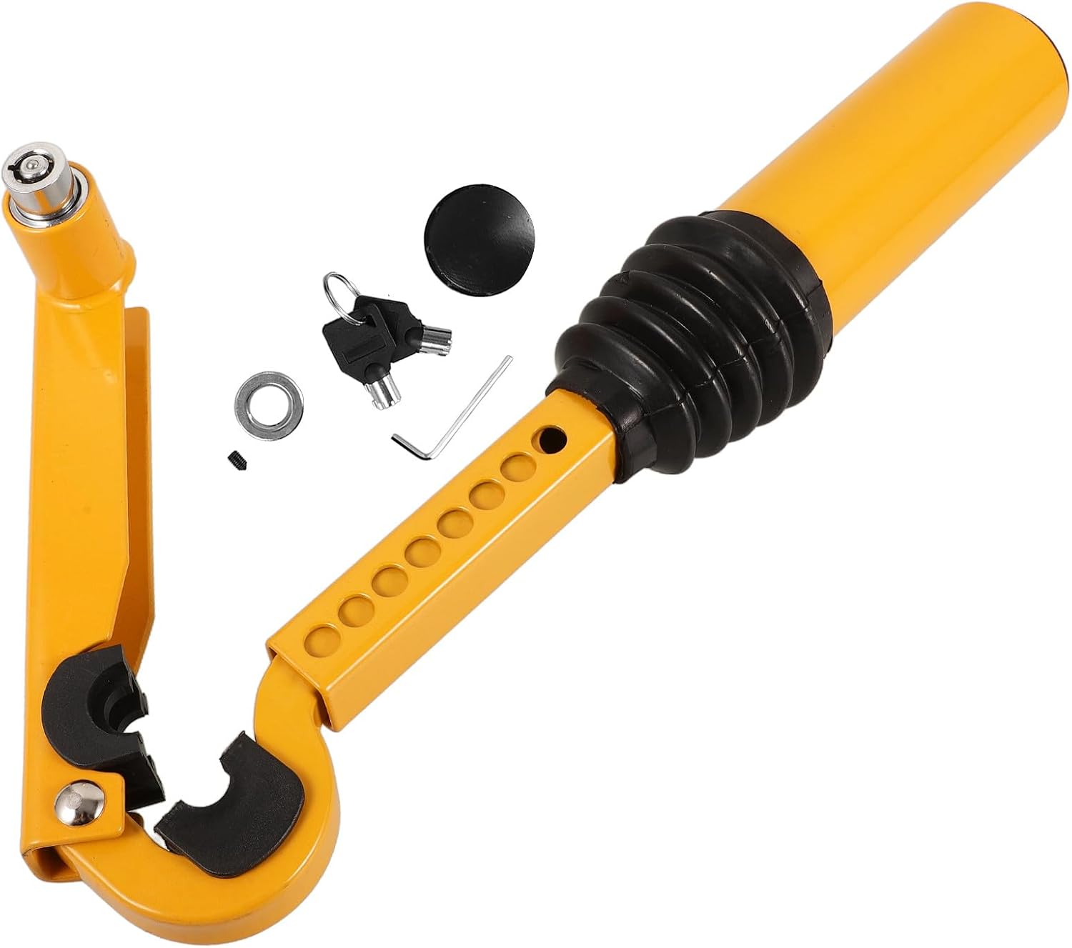 PRETYZOOM Car Handbrake Anti-Theft Lock Adjustable Steel Vehicle Security Device for Cars and Trucks