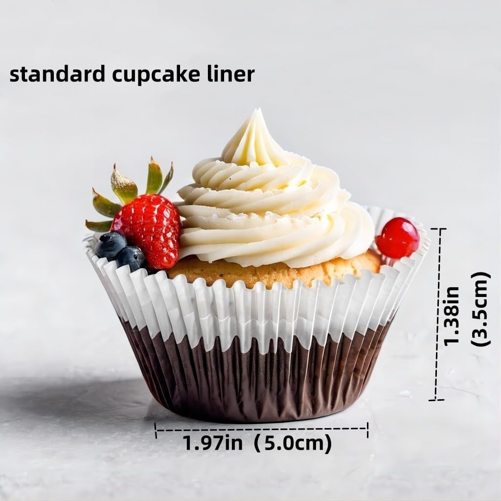 200pcs White Standard Cupcake Liners for Baking Cup, No Smell, Grease-proof Muffin Liners, Standard Size Cupcake Cups for Party, Wedding, Birthday - Image 2