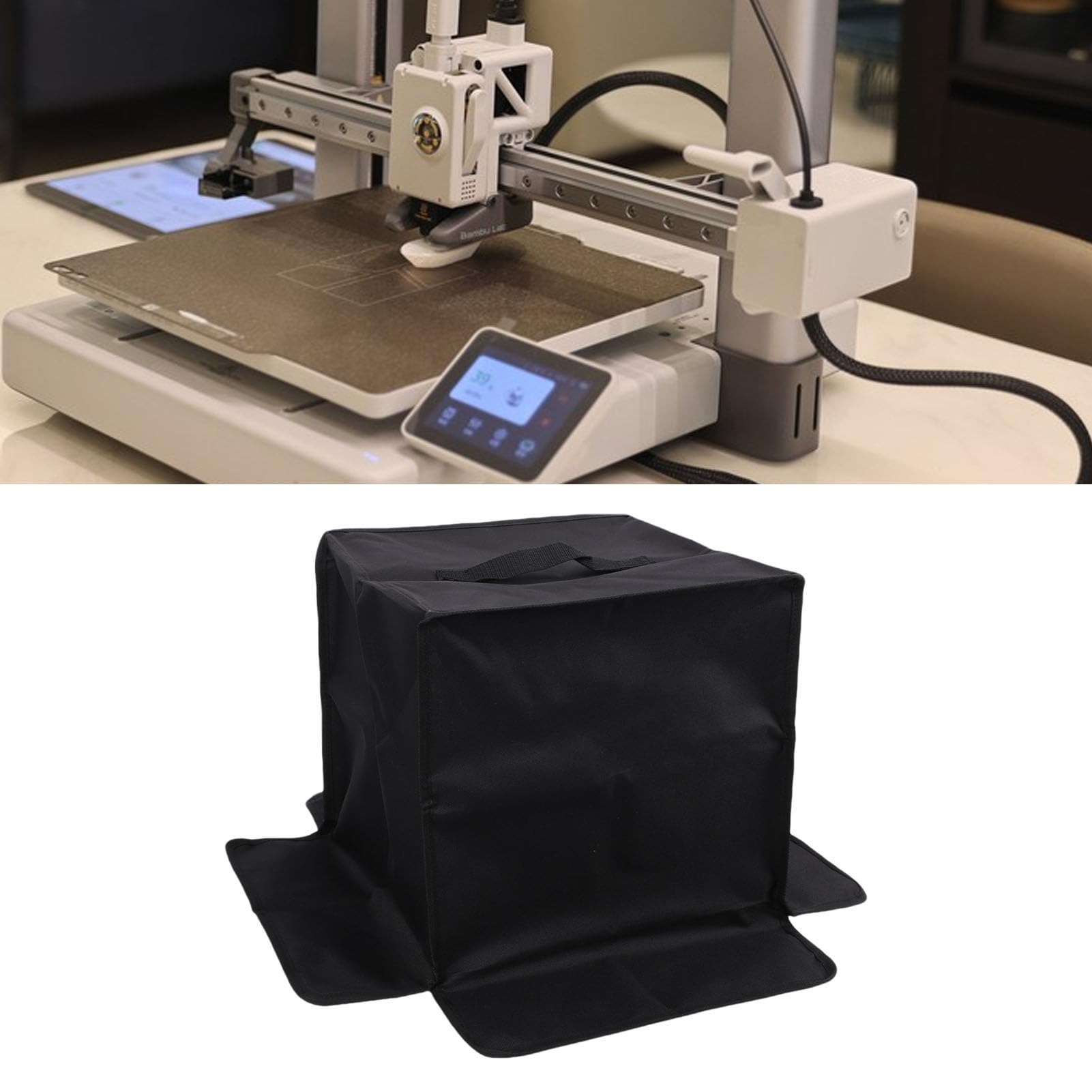 Aramox Ochronna Obudowa Drukarki 3D, Wodoodporna Osłona Przeciwpyłowa Pokrowiec do Przechowywania w Stałej Temperaturze do Lab A1 Mini