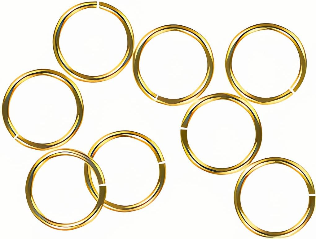 uGems 8 14K Gold Fill Jump Lock Rings 18 Gauge 10mm