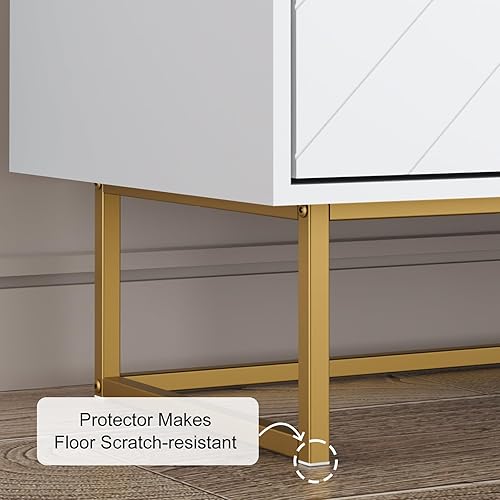 Miniatura 8 de Scurrty Aparador de 31.5 pulgadas con almacenamiento, gabinete moderno de acento negro, armario de almacenamiento con puertas y estante ajustable