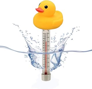 Pool Thermometer Yellow Duck Floating Water Temperature With String Cartoon Style Hot Tub Thermometer Easy To Read Suitable For Outdoor And Indoor Pools/spas/Hot Tubs/Aquariums