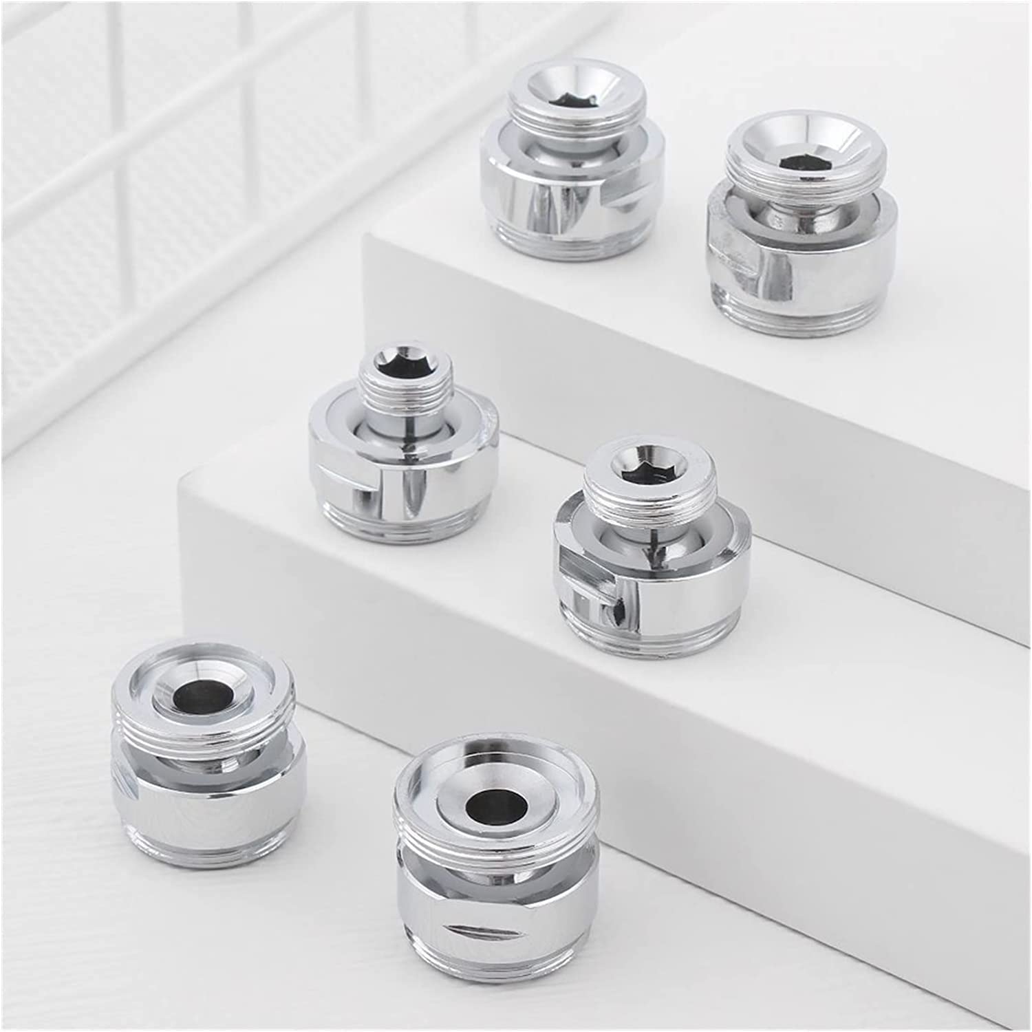 Perlator do kranu Adapter do kranu Aerator do kranu 1 szt. Stopień napowietrzacza do kranu Regulowane mosiężne złącze do kranu Obrotowy adapter aeratora Bateria prysznicowa Adapter aeratora Armatura d