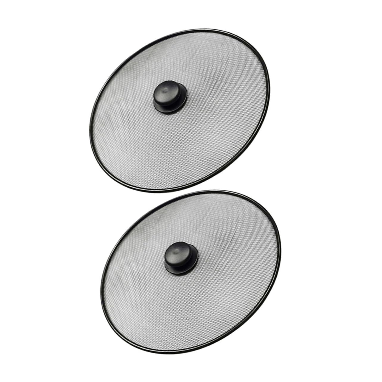 Cabilock 2 Pcs Mesh Splatter Screen for Skillet Oil Cover for Frying Easy to Clean Pot Lid Protector Essential Kitchen Tool for Safe Cooking
