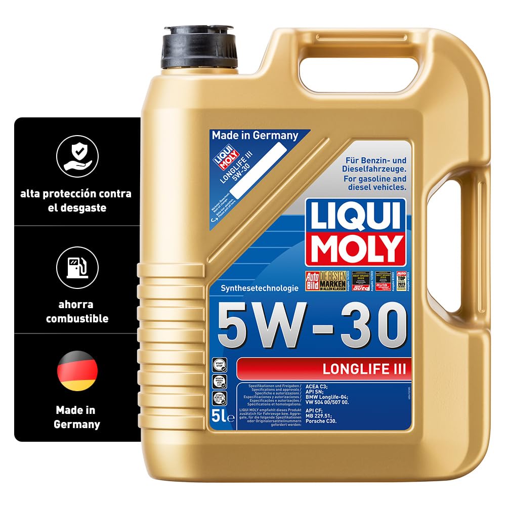 LIQUI MOLY Longlife III 5W-30 | 5 L | Tecnología de síntesis Aceite de motor | 20822