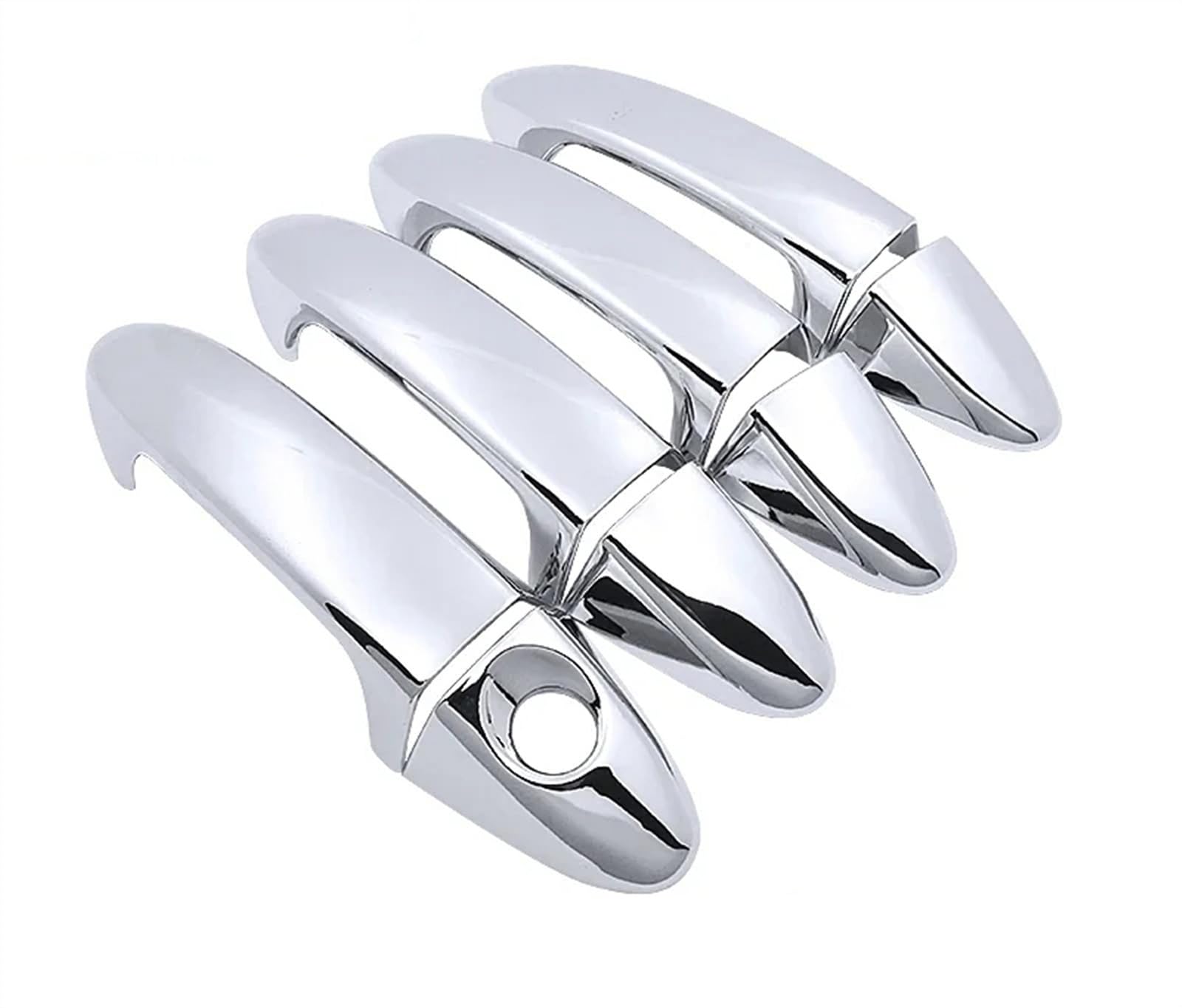 Lzbzhb Metallic Silver 4Pcs Car Exterior Outsidedoor Handle Car Exterior Door Handle Accessories For Ecosport For Bk For Mk2 2014 2015 2016 2017 2018 2019 2020 2021 2022 2023(Metallic Silver 4Pcs)