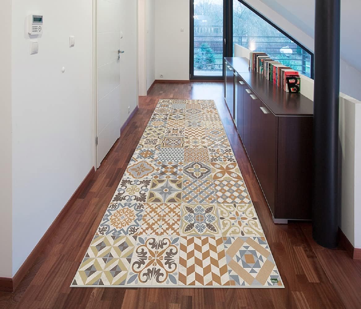 Vilber Toledo DU 04 52X120 Rug, Vinyl, Brown/Beige-04, 52 x 120 x 0.2 cm, Brown/Beige - 04, 52 x 120 cm (Rectangular) - Image 4