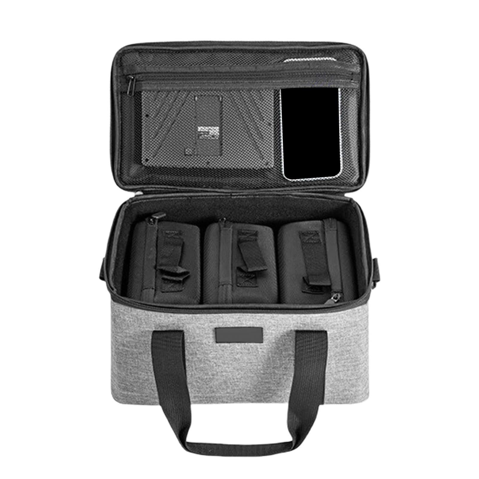 Bolsa protectora de almacenamiento de luz para fotografía hecha de lona con separadores acolchados para guardar luces de cámara y accesorios, bolsa de equipo de fotos