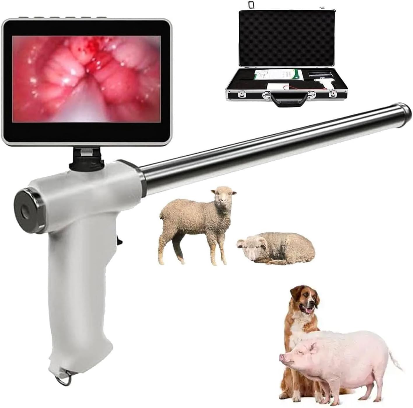 Portable Insemination Kit with HD Screen, Heating & Vibration Massage for Livestock Management