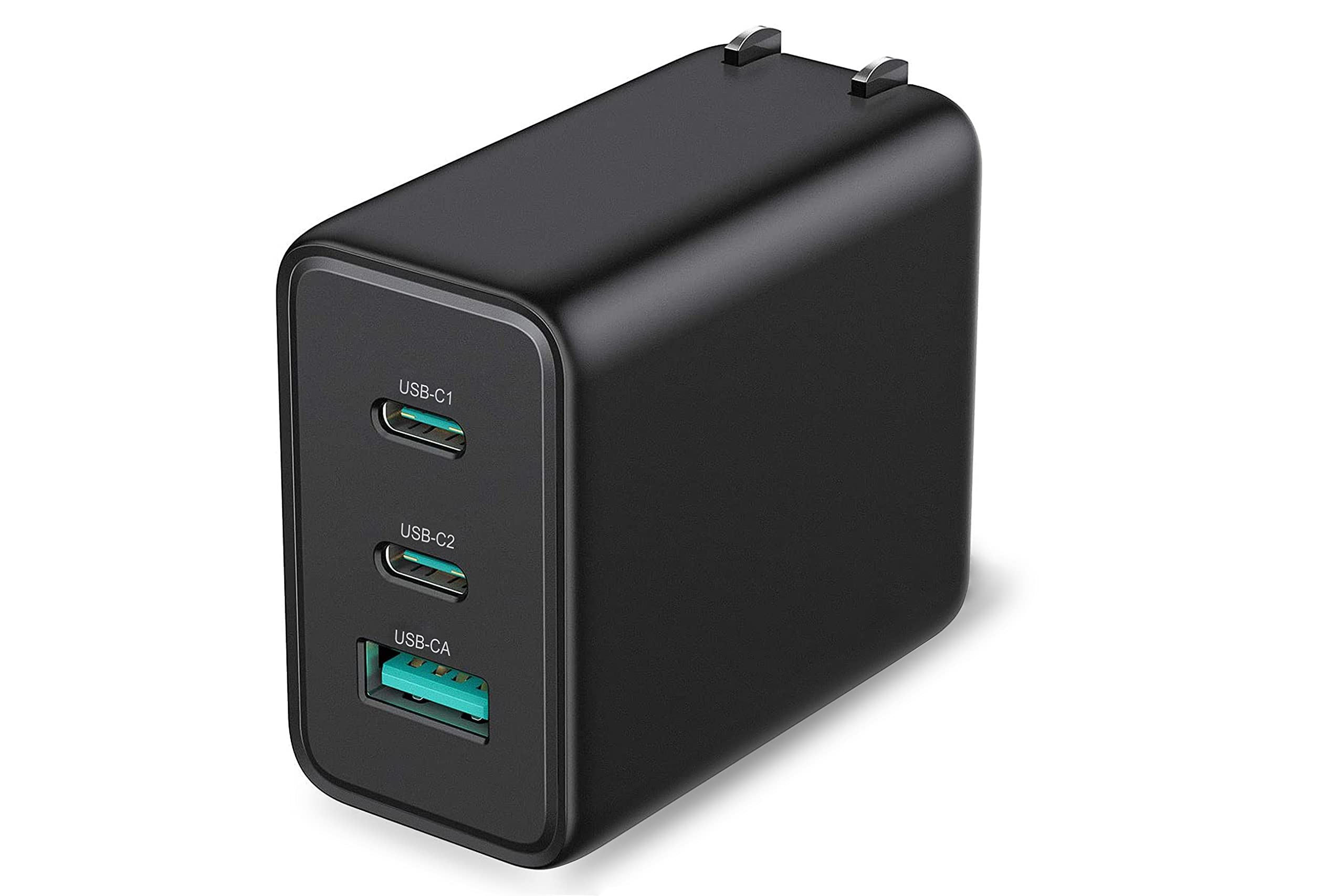 EERSY 65W 3-Port GaN Fast Wall Charger fit for GoPro Camera Charger, Lenovo ThinkPad,HP Chrombook, Galaxy, Pixel, Type-C Laptops, Phones and More