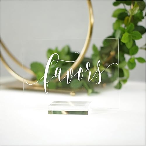 Miniatura 2 de Cedar and Ink Letrero de regalo y tarjetas con soporte acrílico, letreros acrílicos de boda con letras cursivas, decoración de mesa de regalo de