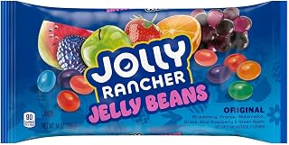 JollyRanchr Jelly Beans – 14 oz Bag, 5 Assorted Flavors: Strawberry Orange, Blue Raspberry, Grape, Watermelon & Apple| Fuity Jelly Beans Perfect For Easter Or Any Occasion