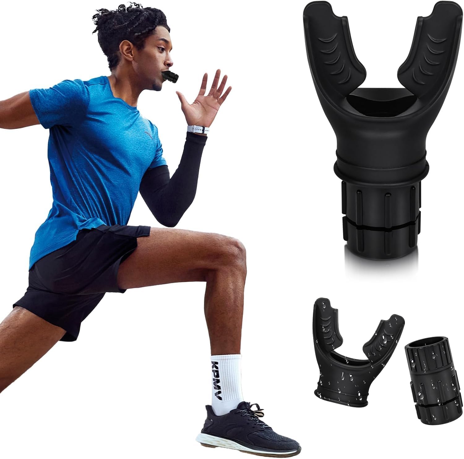 Breathing Trainer, Portable Muscle Trainer, Exercise Trainer with Resistance Adjustable, Easy to Clean and Use, Improve Strength and Endurance(Pack of-1)-image-47