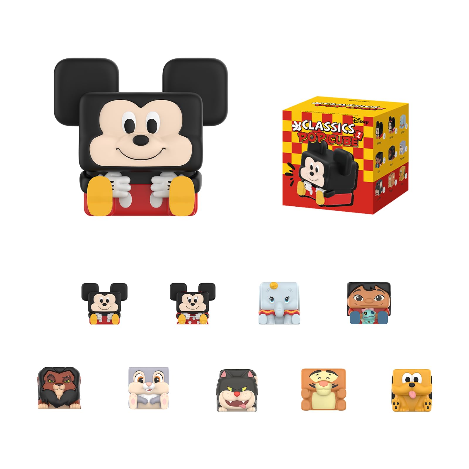 POP MART Disney Classics POP CUBE-1 Series Figures | Collectible Mini Display Figure | Mystery Blind Box Designer Toy | Disney Character Collectible | Pack of 1