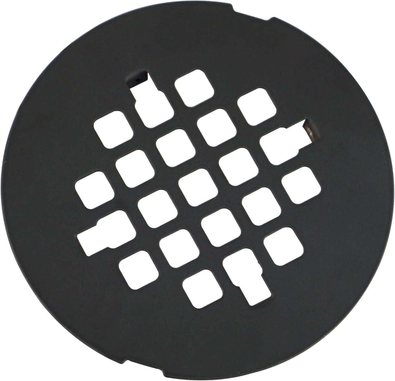 Black Snapin Shower Drain Cover,Hidrop 41/4" OD Round Shower Strainer