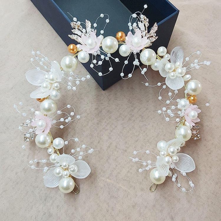 Miniatura 2 de VMila Corona de flores  Accesorios elegantes para el cabello de boda, hermoso tocado de niña de flores, perfecto para damas de honor y niñas de