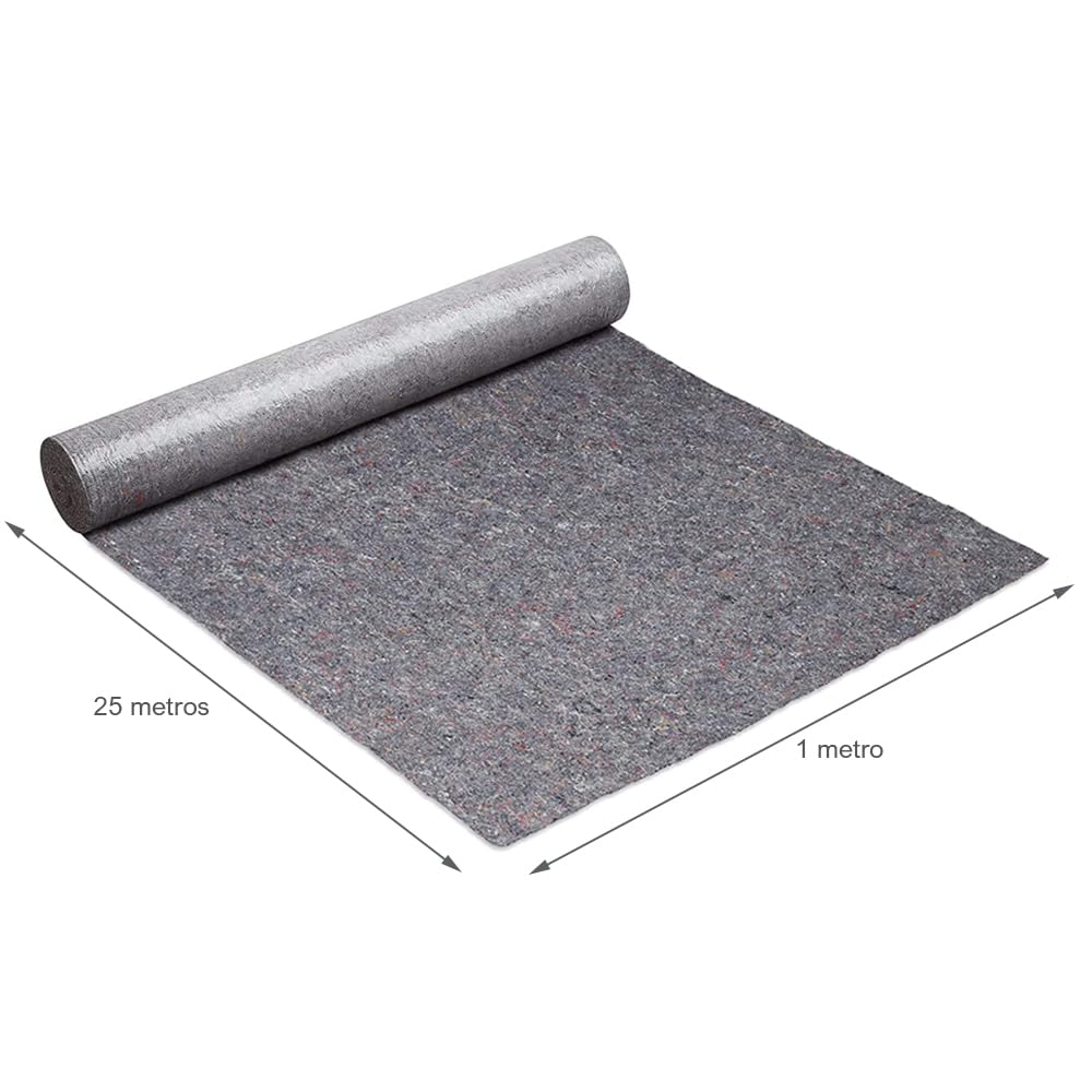 Fieltro Protector Suelos (Vellón de Pintor) | Absorbente Antideslizante e Impermeable. 180 gr/m² (25m²)