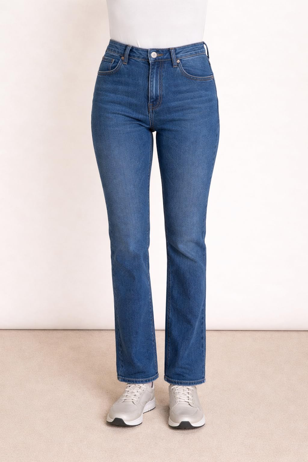 Pantalone Donna Regular Fit, Denim Elasticizzato, Made in Italy